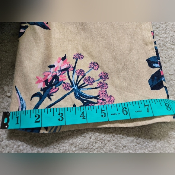 LEITH linen Floral Jumpsuit With Spaghetti Straps and Open Back. Size Medium - Picture 14 of 16